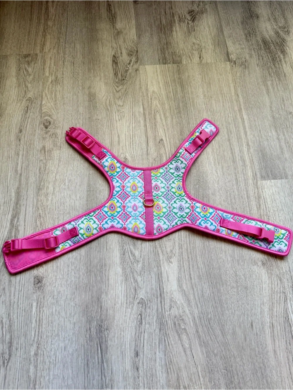 Small Dog - Bright Pink Patterned No-Pull Pet Harness with D-Ring - size XS